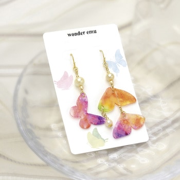 ピアス・イヤリング専用台紙 名刺サイズ 100枚 ORIGINAL WORKS(ササガワ)