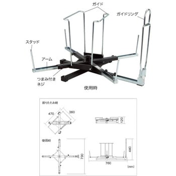 CD-28FD CD管リール(折りたたみ式) ジェフコム(DENSAN) 1個 CD-28FD