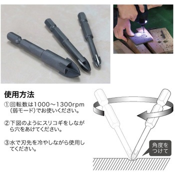 クロスドリル(磁器タイル用) DENSAN(デンサン/ジェフコム)