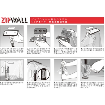 ジップポール 養生用ポールキット ZIPWALL