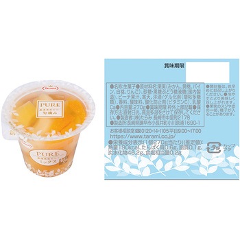 たらみ PURE 270g 人気3種X6個 計18個セット(みかん・ミックス・もも) たらみ