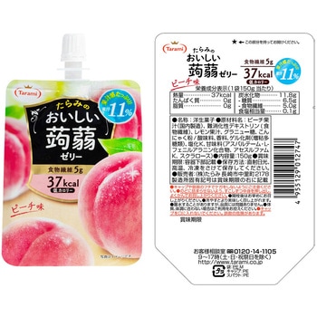 たらみ おいしい蒟蒻ゼリー 150g 人気5種X6個 計30個セット (ぶどう・ピーチ・りんご・マスカット・みかん) たらみ