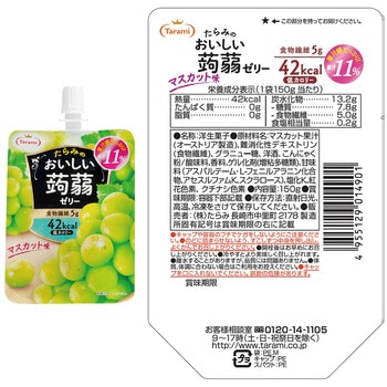 たらみ おいしい蒟蒻ゼリー 150g 人気5種X6個 計30個セット (ぶどう・ピーチ・りんご・マスカット・みかん) たらみ