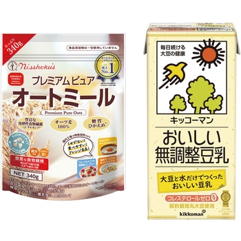 オートミール×無調整豆乳1Lのセット【参考レシピ有】 日本アクセス