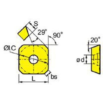 フライスカッターFMA01シリーズ用チップ SEET 株洲工具
