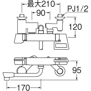 サーモシャワー混合栓 SANEI サーモスタット 【通販モノタロウ】