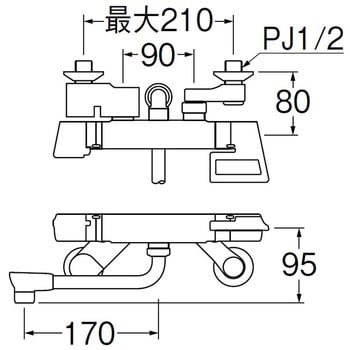 SK181DT2-13 サーモシャワー混合栓 1個 SANEI 【通販サイトMonotaRO】