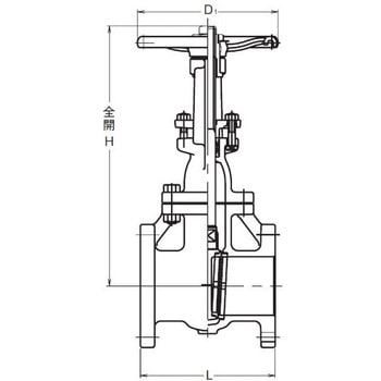 10K 鋳鉄ゲートバルブ 東洋バルヴ 【通販モノタロウ】