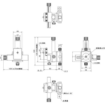 マイクロ微動装置XY-L(ストッパー付) 1個 SFC(エス・エフ・シー) 【通販モノタロウ】