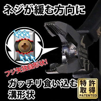 ネジバスター ネジ外しプライヤー(黒金) フジ矢