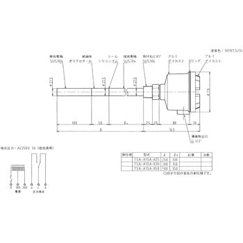 TSA-A1SA-030 静電容量式レベルスイッチ(TSA-A1SA) 1個 東和制電工業