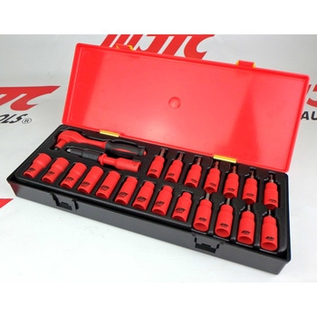 6.3mm 22PCS 絶縁ソケットセット - JTC