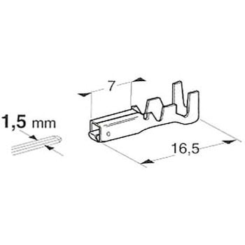 メス端子適用電線0.75～1.5mm2 JTC