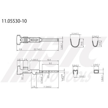 オス端子適用電線1.5～2.5mm2 JTC