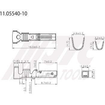 メス端子適用電線1.5～2.5mm2 JTC