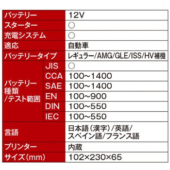 MDX-P300QR プリンター 一体型バッテリーテスター 1個 JTC 【通販