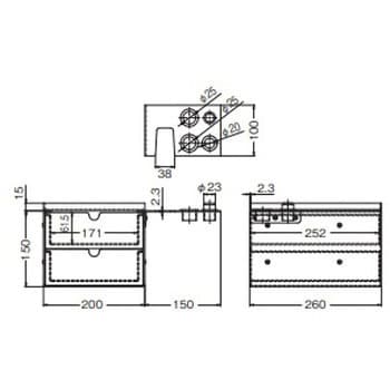 CB3 専用キャビネット リューター(日本精密機械工作) 適合機種AM3 外形