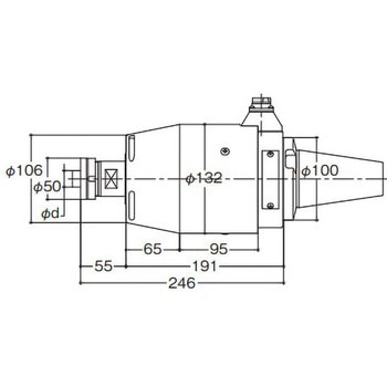 機械装着用h4スピンドル HSM-3400 リューター(日本精密機械工作)