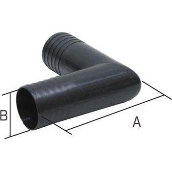 樹脂(PP)製 配管継手 L型ホースニップル(両端タケノコ) 岩崎製作所 継手・カップリング 【通販モノタロウ】