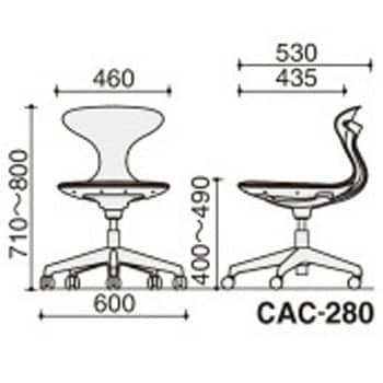 CAC-280E10D-W キャンパスアップチェアー 回転脚タイプ(配送・組立