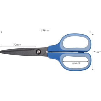 ハサミ ステンレス刃 フッ素コート 176mm 1個 モノタロウ 【通販