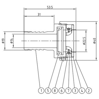 町野式カップリング 女ローレット(クロームメッキ仕上げ) - 報商製作所