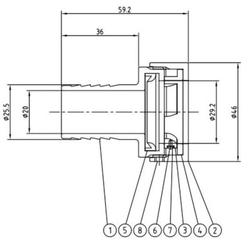 町野式カップリング 女ローレット(クロームメッキ仕上げ) - 報商製作所