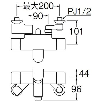 SK1816-13 サーモシャワー混合栓(自閉式) 1台 SANEI 【通販モノタロウ】