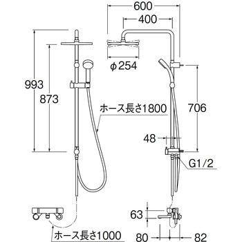 サーモシャワー混合栓URBANTOWER SANEI