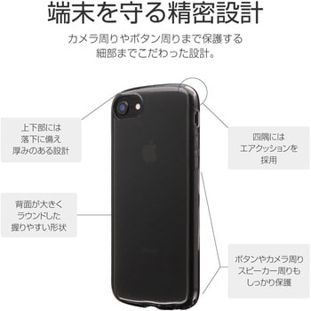 iPhone SE (第3世代)/iPhone SE (第2世代)/iPhone 8/iPhone 7/6s/6 耐衝撃ソフトケース「CLEAR  ROUND」