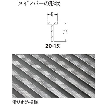 ステンレス製 細目滑り止め模様付 グレーチング(すきま9mm) カネソウ