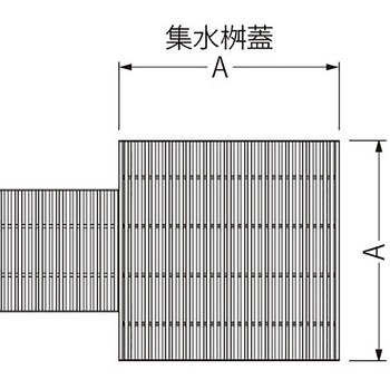 ステンレス製 細目プレーンタイプ グレーチング 集水桝用(すきま6mm) カネソウ