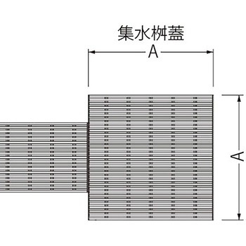 ステンレス製 縦目 細目ノンスリップタイプ グレーチング 集水桝用(すきま6mm) カネソウ