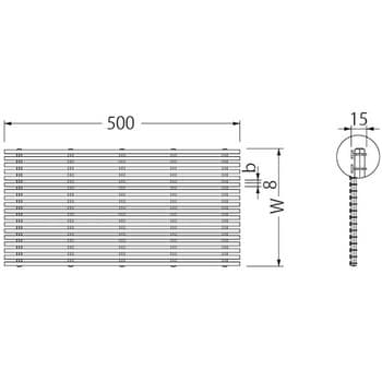 ステンレス製 縦目 細目ノンスリップタイプ グレーチング(すきま9mm