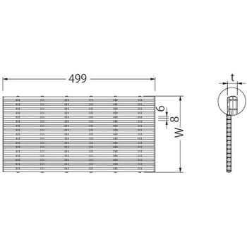 ステンレス製 縦目 細目プレーンタイプ グレーチング(すきま6mm