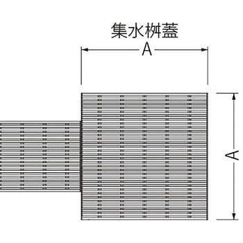 ステンレス製 縦目 細目プレーンタイプ グレーチング 集水桝用(すきま6mm) カネソウ