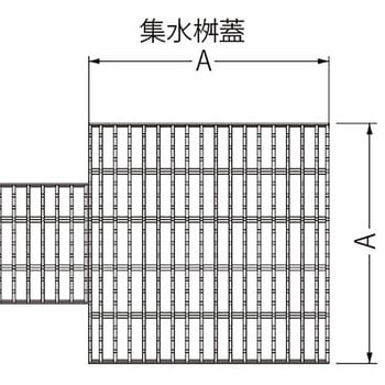 アルミニウム製 ノンスリップタイプ グレーチング 集水桝用 - カネソウ
