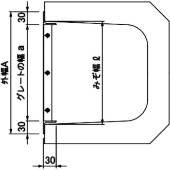 U字溝側溝用スチール製グレーチング 普通目 ノーマルタイプ 第一機材