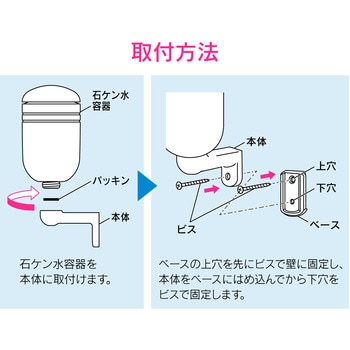 ガオナ 石ケン水入れ 壁掛け (液体用 プッシュ式 シンプル) GAONA(ガオナ)