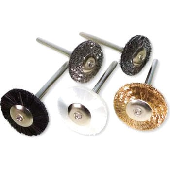軸付ホイール型ブラシセット リューター(日本精密機械工作)