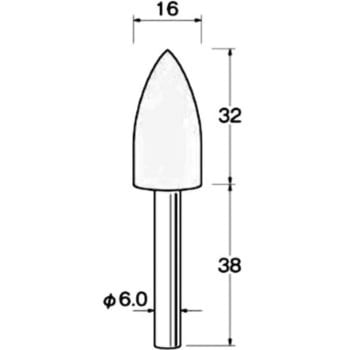 軸付砥石 軸径6mm リューター(日本精密機械工作)