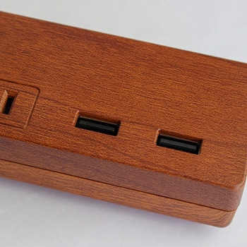 Natural Wood Tap AC3個口 2.1A USB Fargo 2P電源タップ 【通販