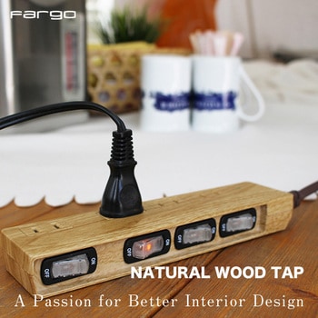 PT403BEWD Natural Wood Tap AC4個口 スイッチ付 1個 Fargo 【通販