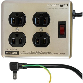 スチールタップAC4個口 Fargo 3P電源タップ 【通販モノタロウ】