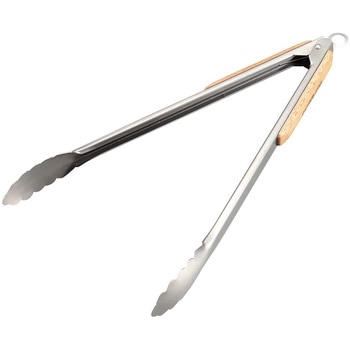 BBQ ウッドグリップ トング CAPTAIN STAG