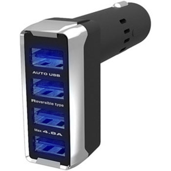 DC充電器4ポートUSB4.8A カシムラ