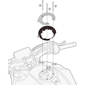 16937 バイクタンクロック用アタッチメント 1セット GIVI(ジビ) 【通販