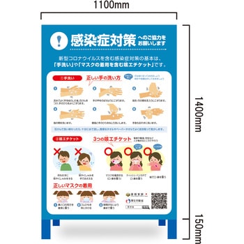 コロナウィルス対策看板 感染症対策 ブラスト興業