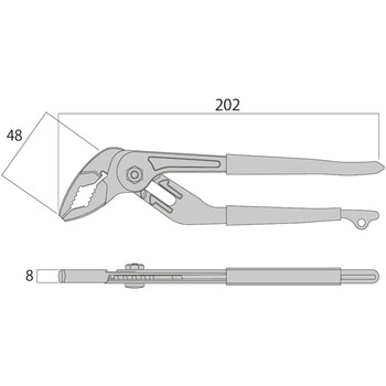 超軽量ウォーターポンププライヤー(黒金) フジ矢