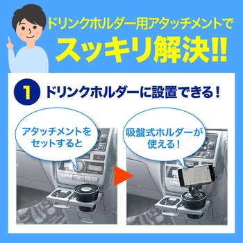 ドリンクホルダーマウントアダプタ サンワダイレクト